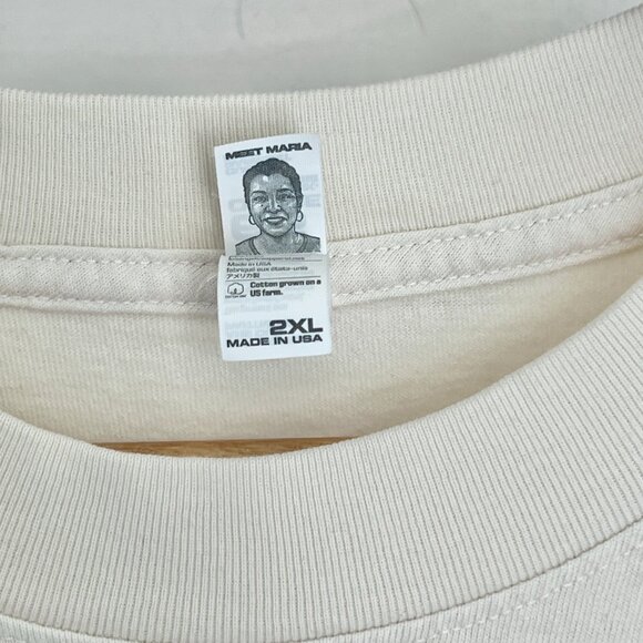 Los Angeles Apparel Oversized 2XL Crewneck in Creme - Picture 3 of 6